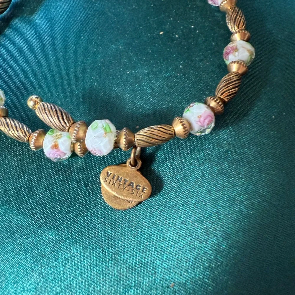 Alex and Ani‎ Floral Beaded Bracelet